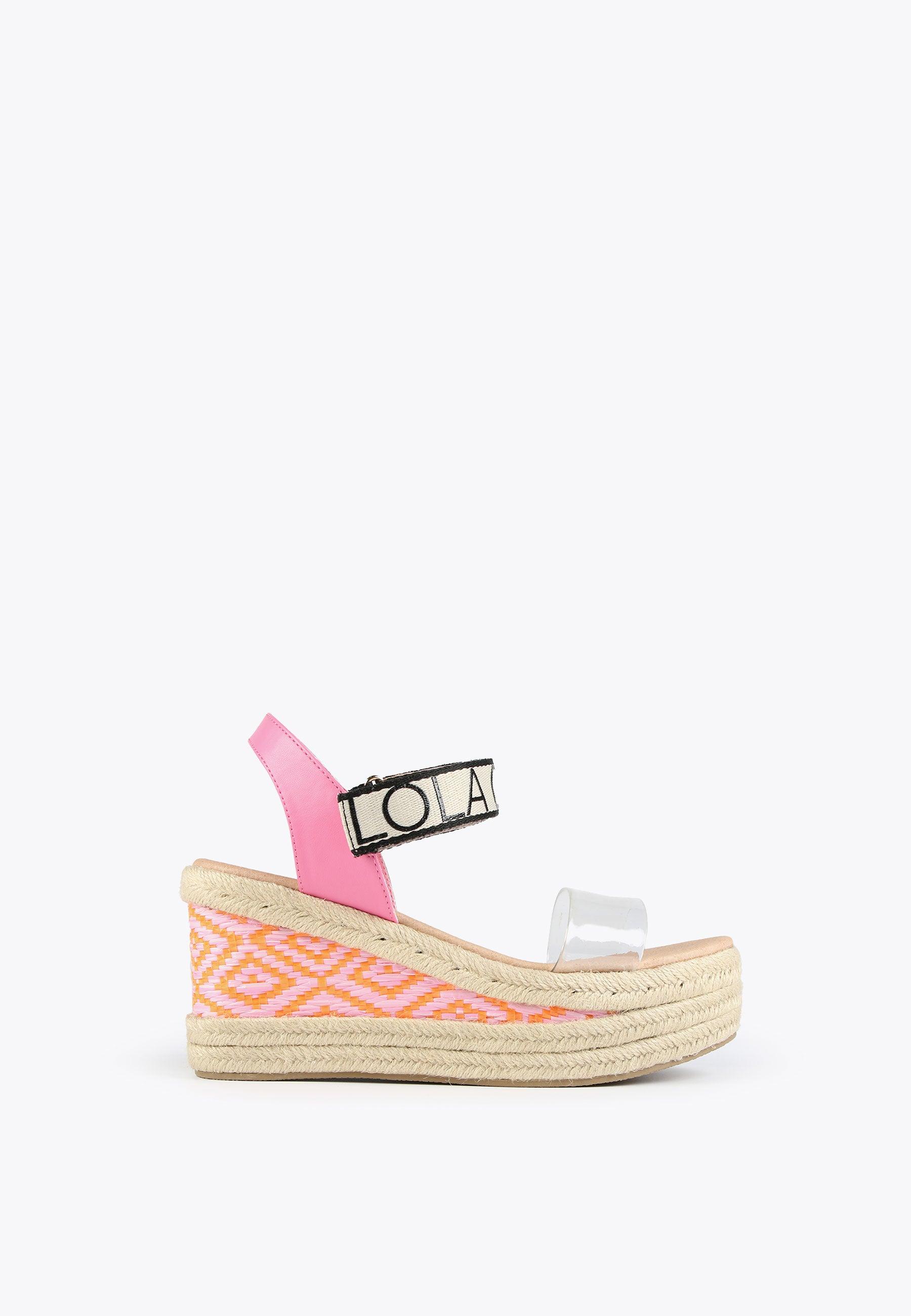 LS2405020-Pink-Ecru-Wedge sandals