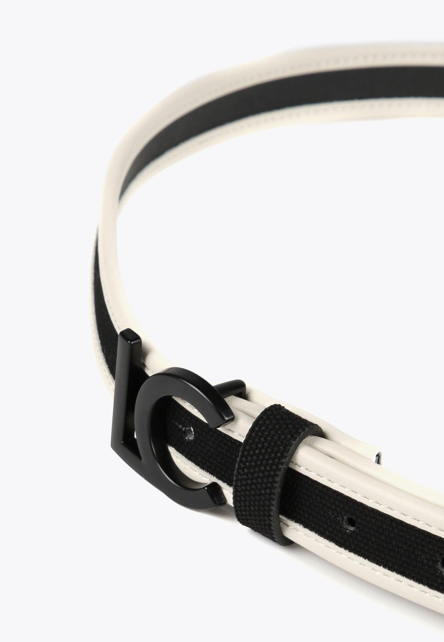 LS2406003-Black-Wide belt in contrast materials
