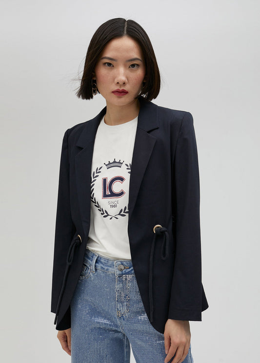 Blazer with eyelets