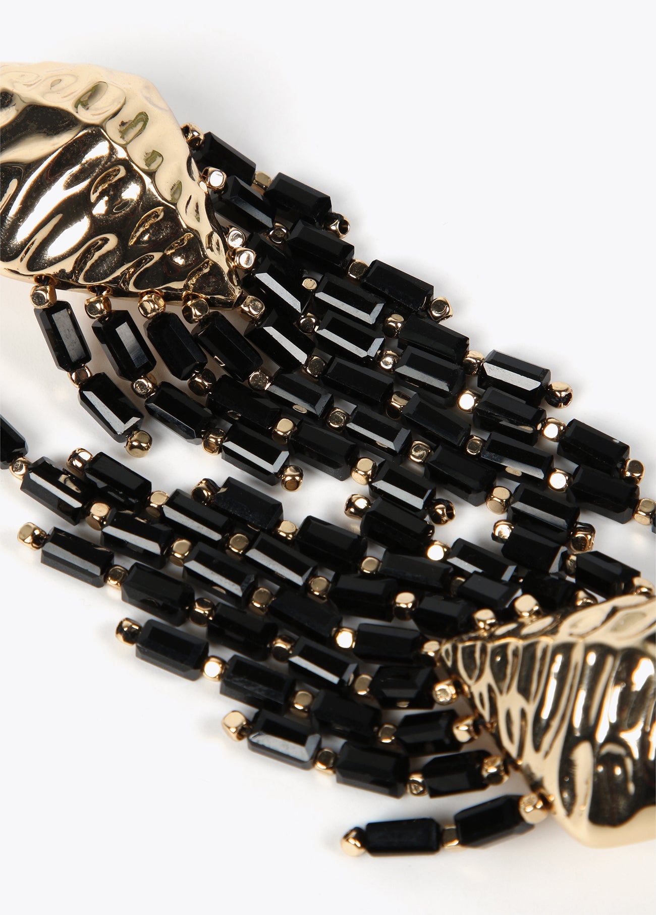 Gold-toned cascading effect earrings