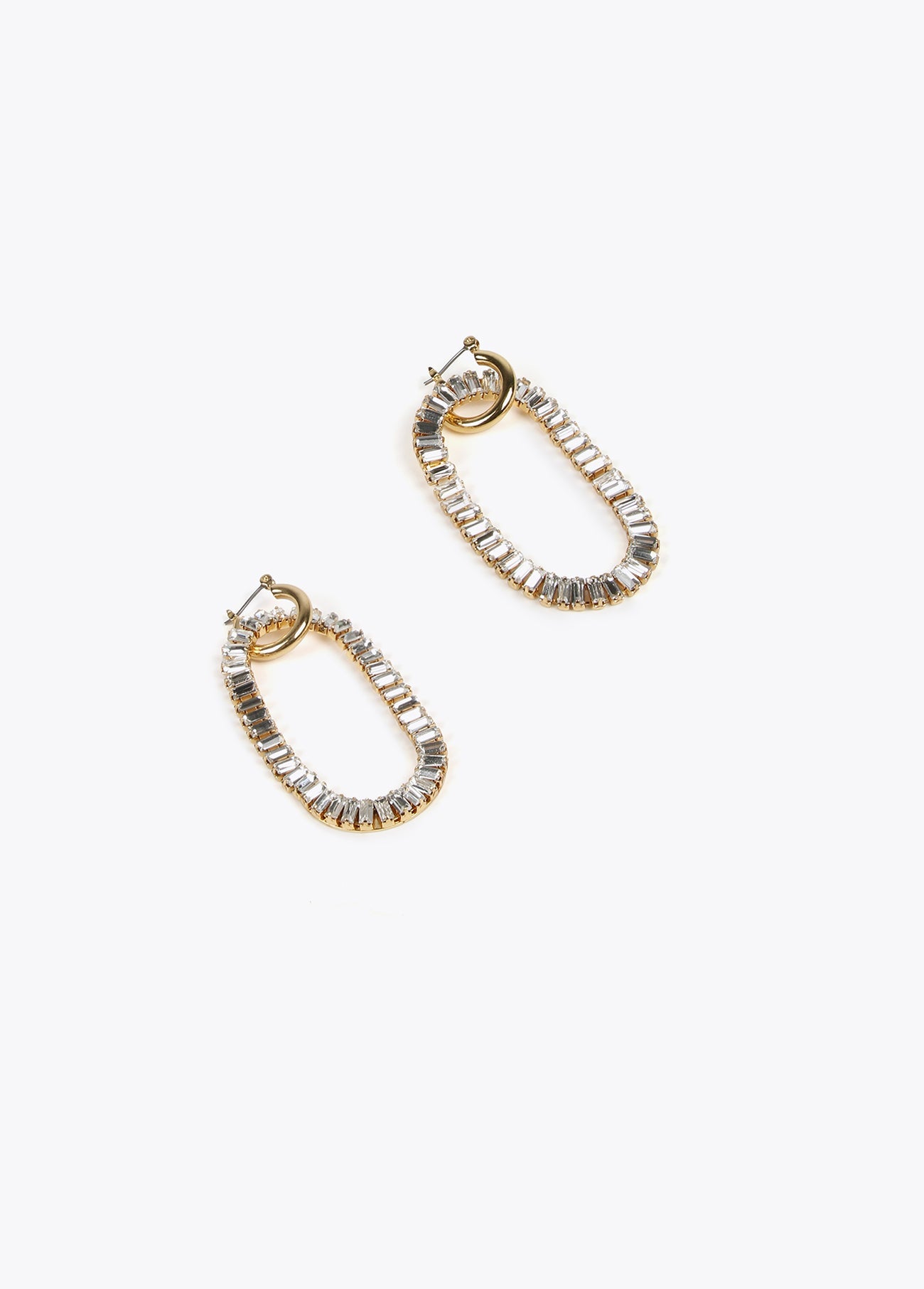 Shiny multi-rhinestone earrings