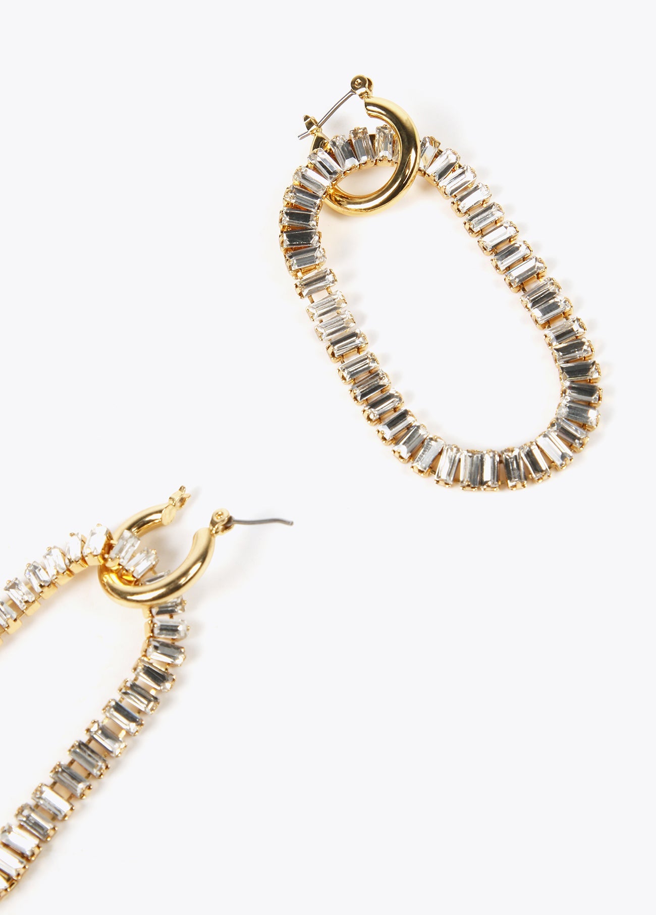 Shiny multi-rhinestone earrings