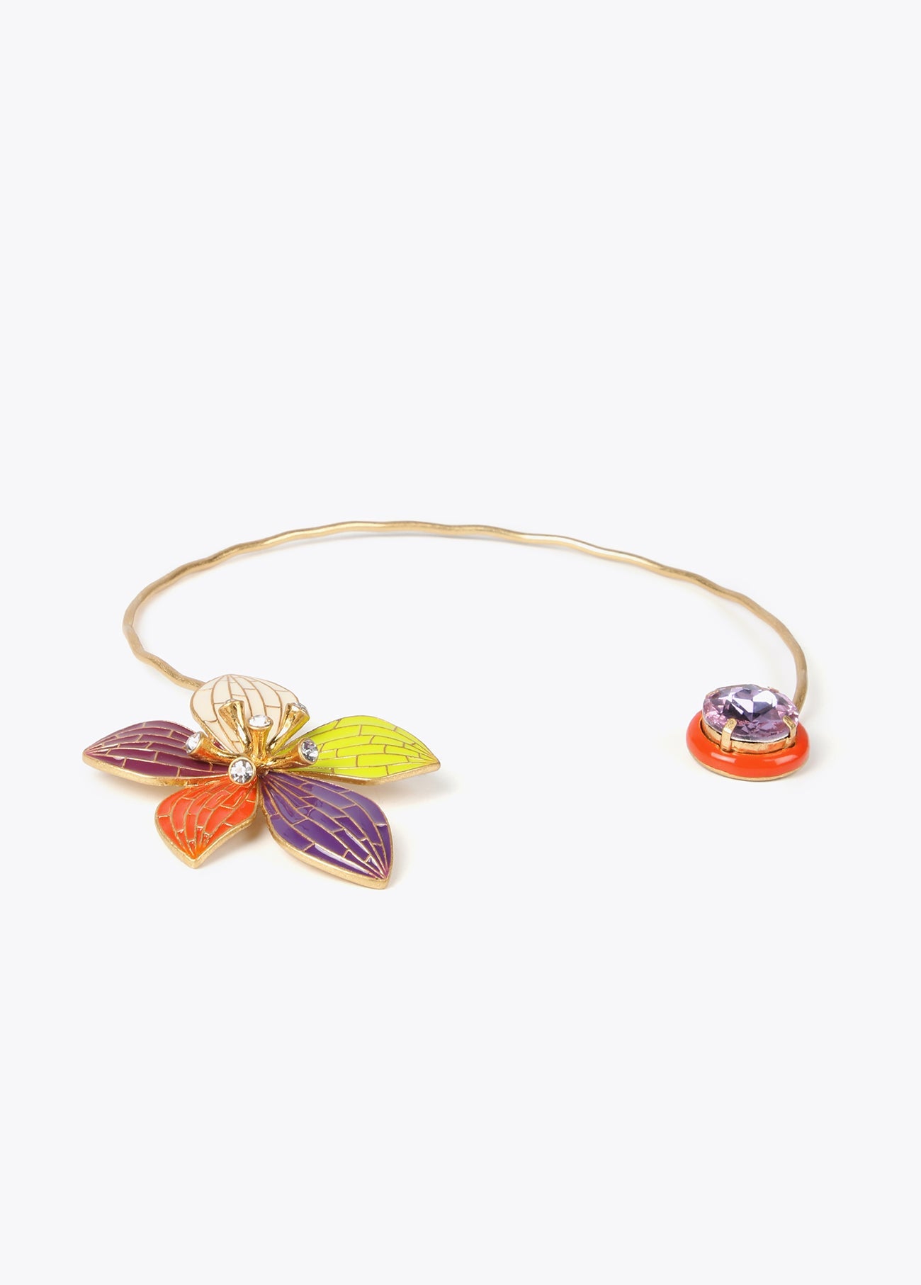 Orchid choker necklace