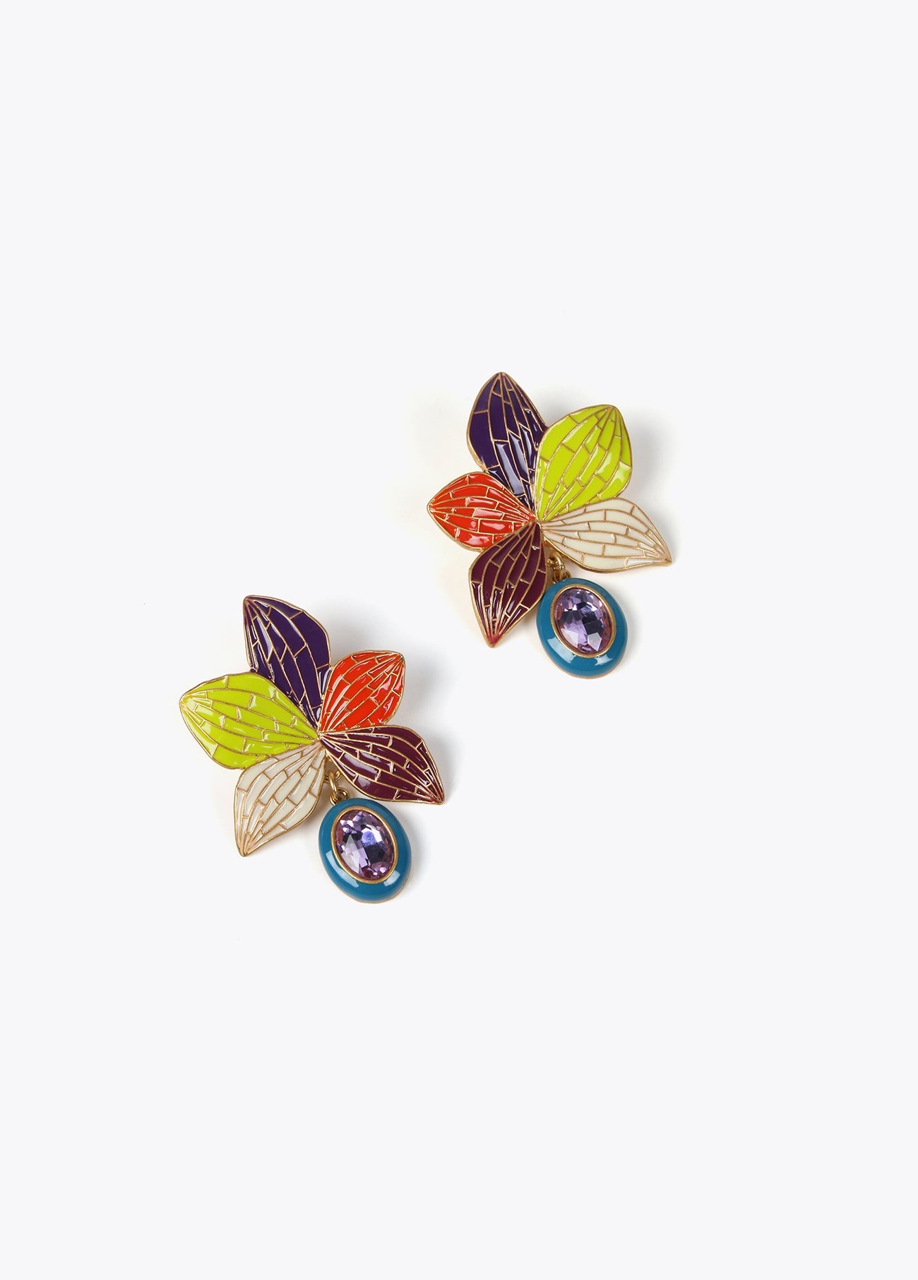 Orchid earrings