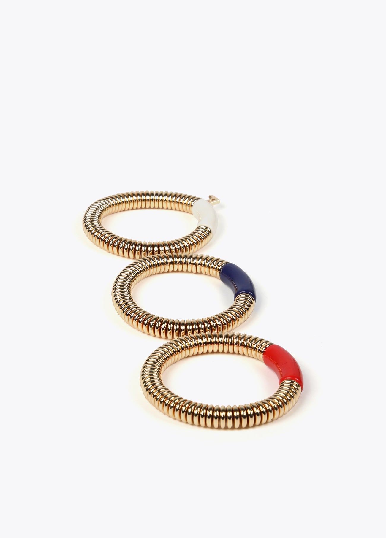 Pack of bracelets with coloured acrylic piece