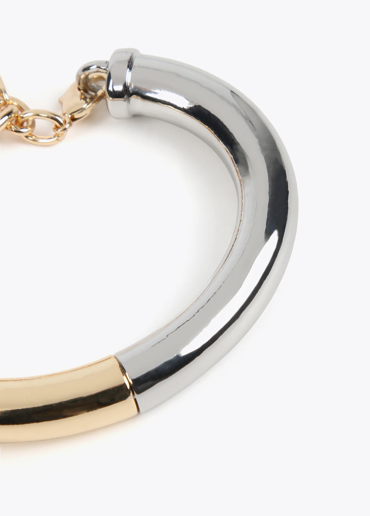 Two-tone metal bracelet