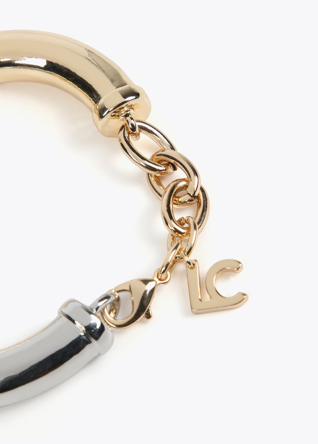 Two-tone metal bracelet
