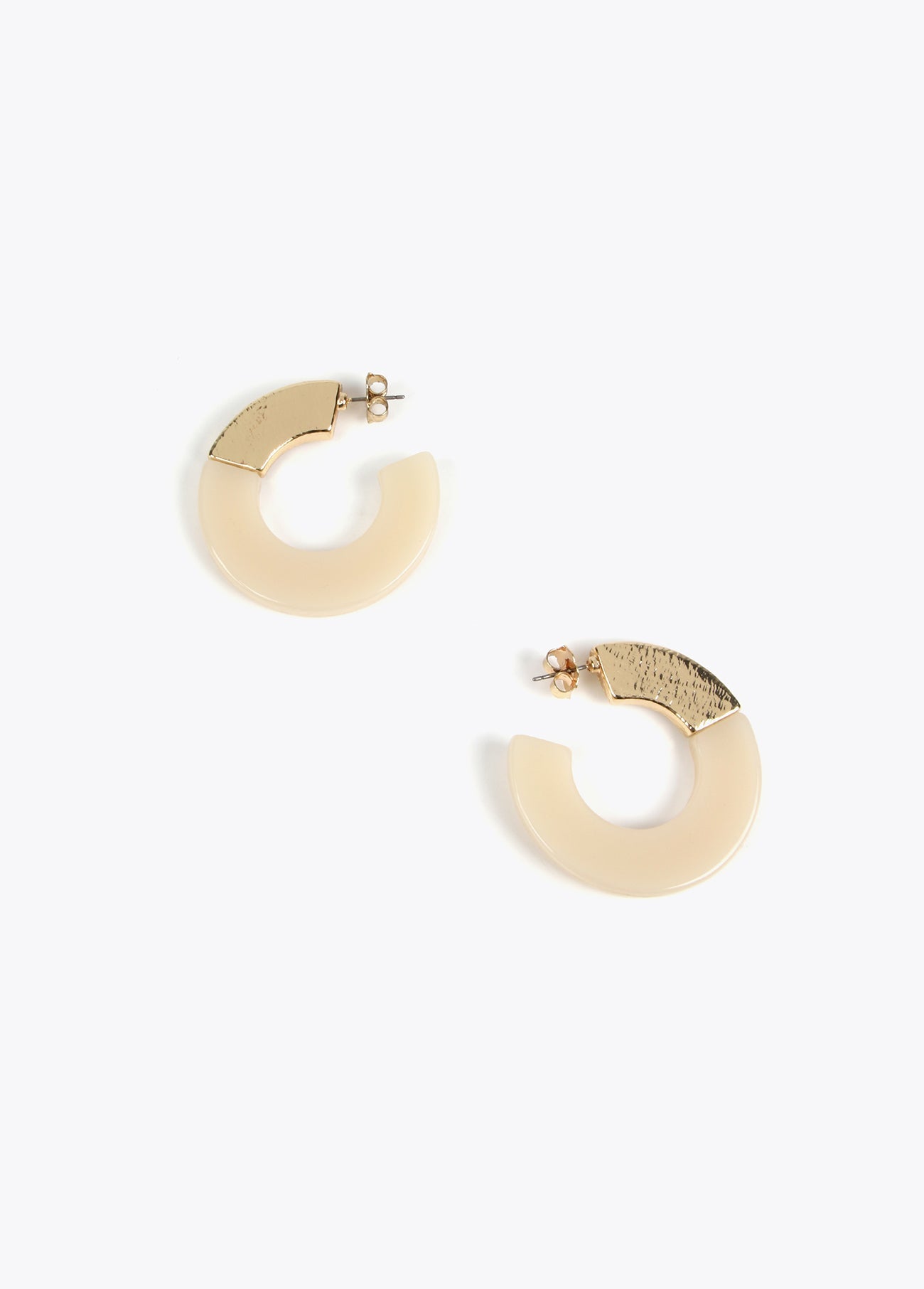 Two-tone hoop earrings
