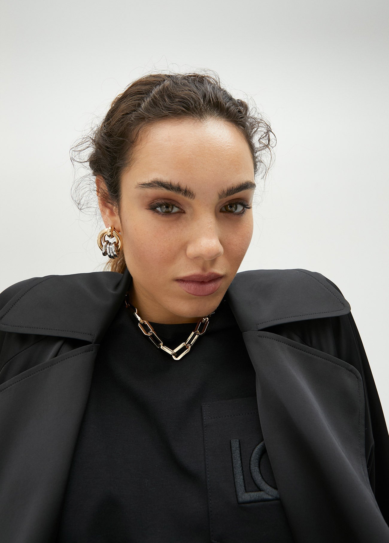 Two-tone chain link necklace