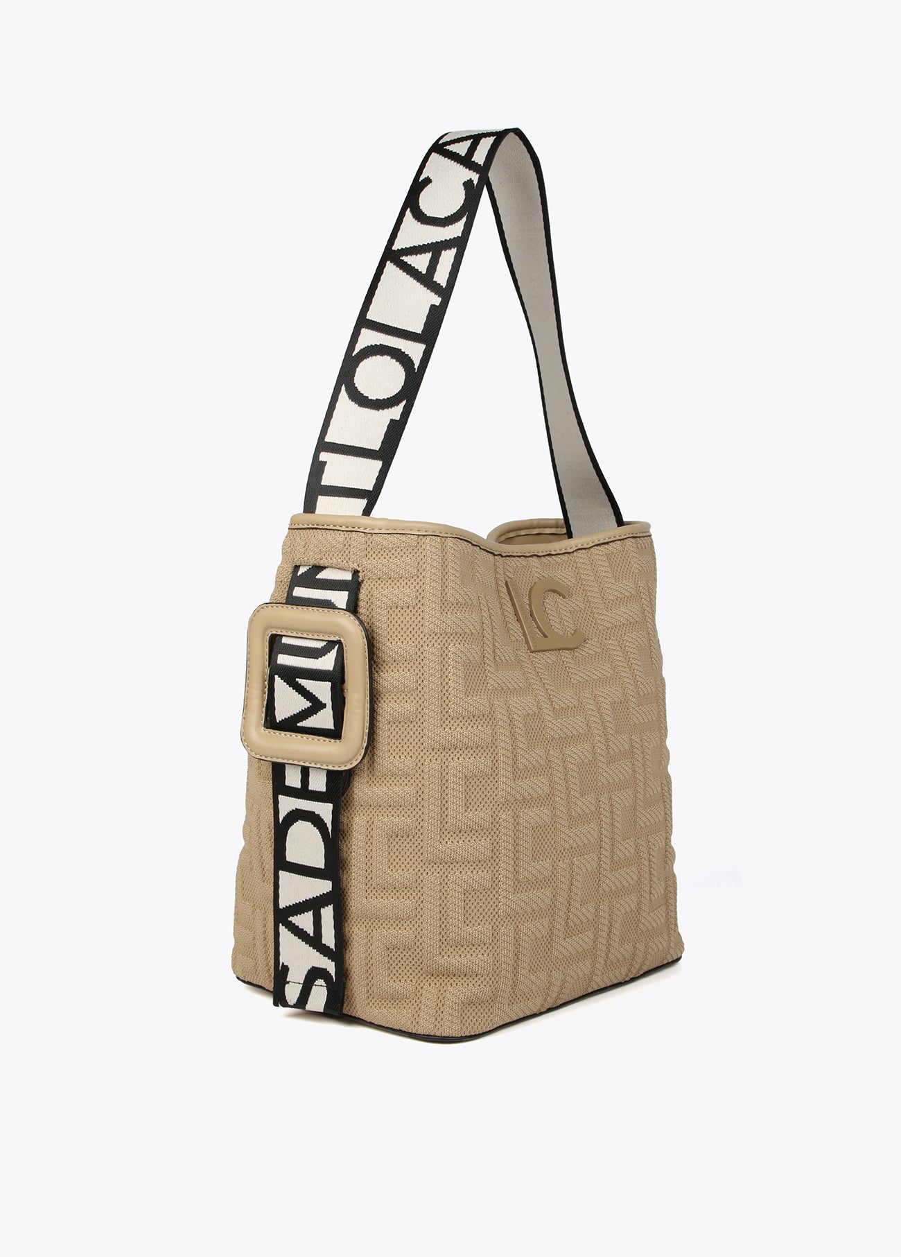 Monogrammed fabric tote bag