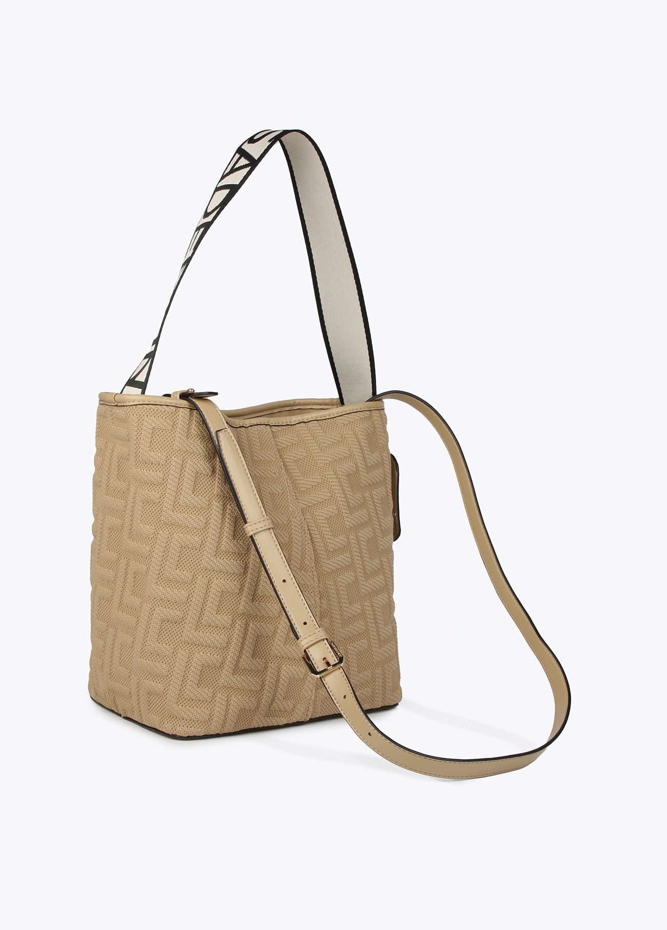 Monogrammed fabric tote bag