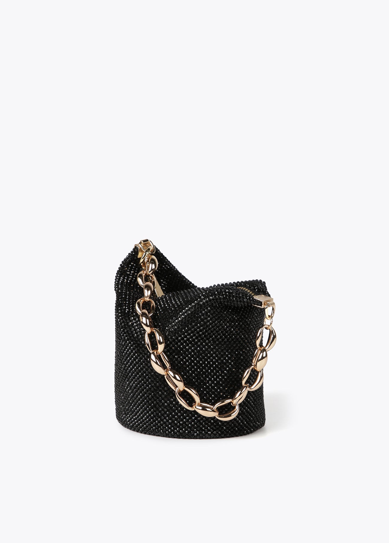 Mesh bag with crystals