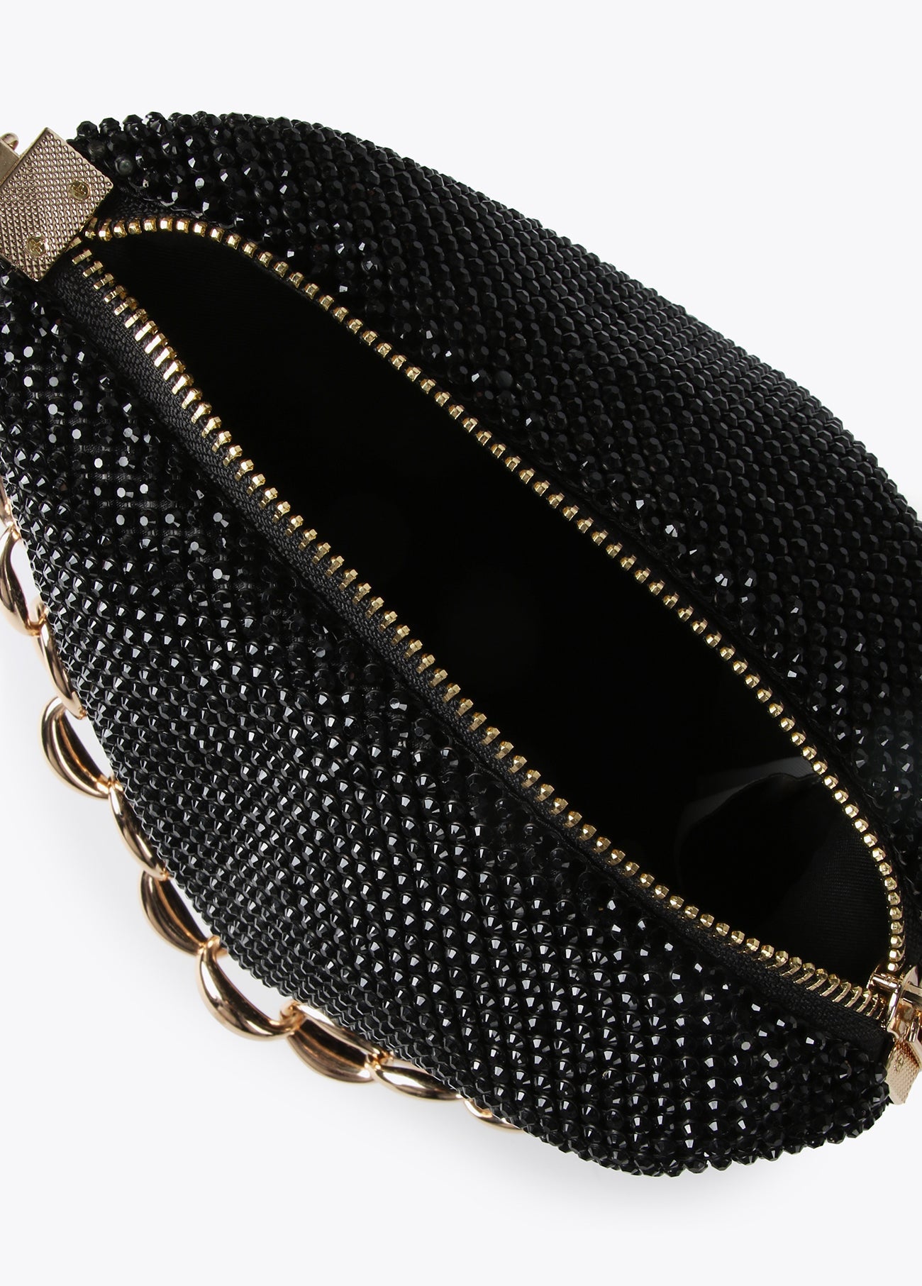 Mesh bag with crystals