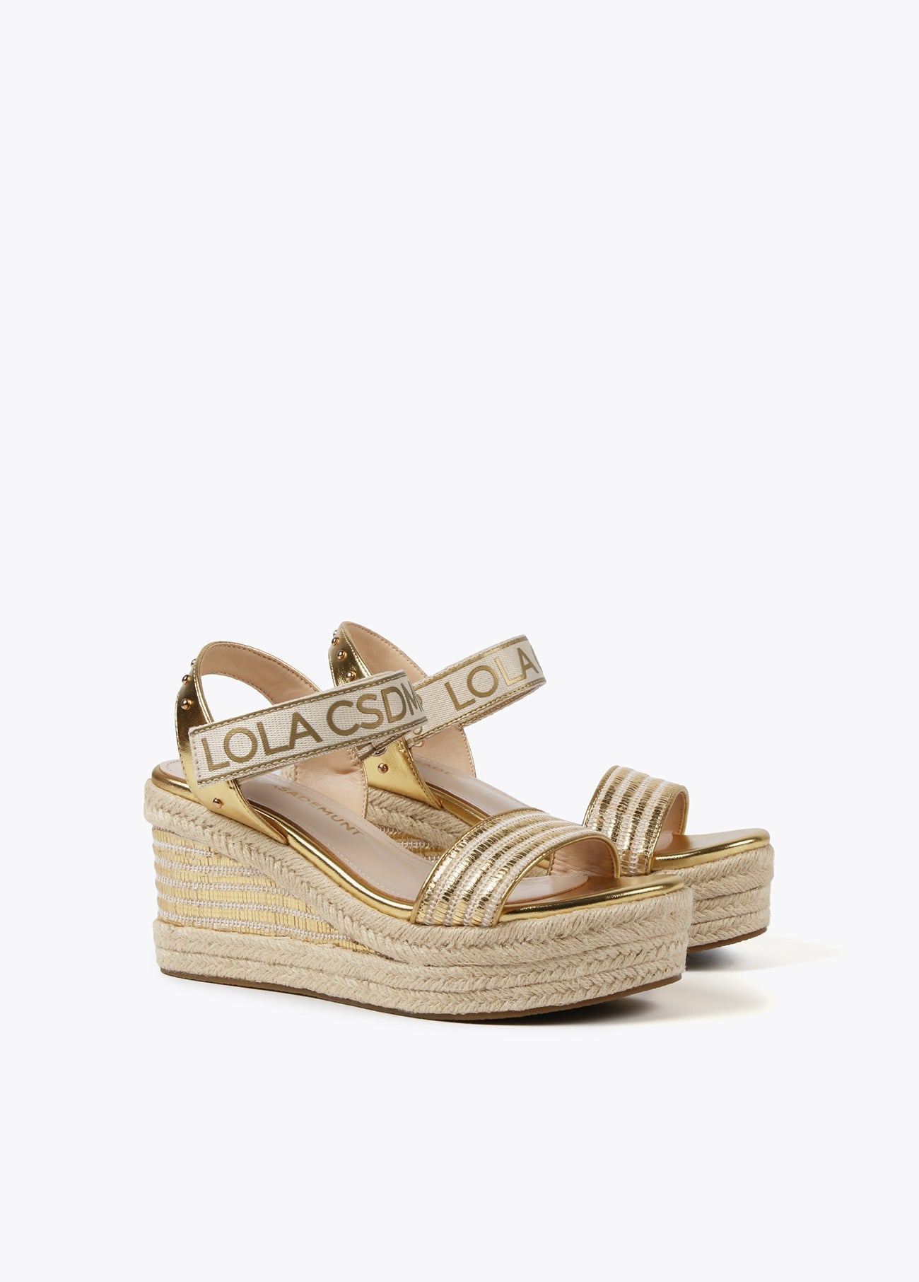 Wedges with metallic details