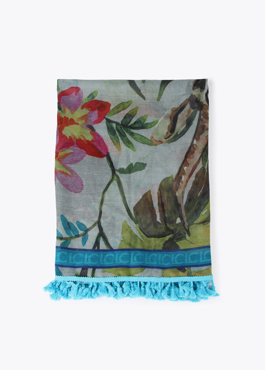 Tropical print wrap