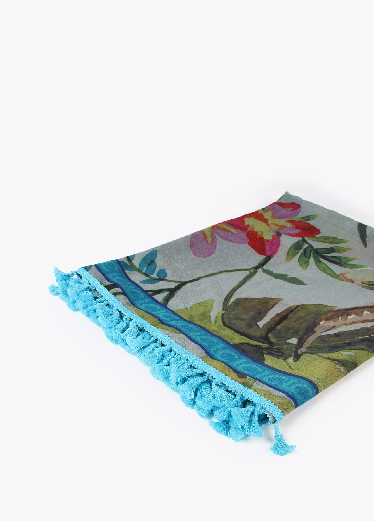 Tropical print wrap