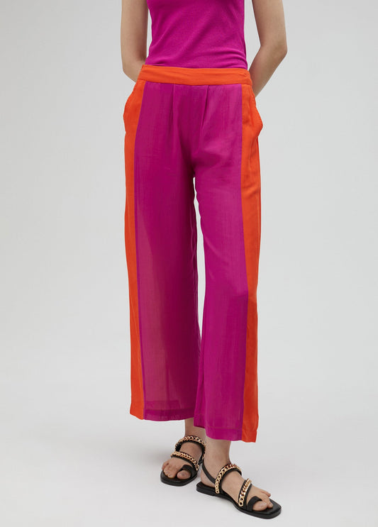 Flowing two-tone trousers