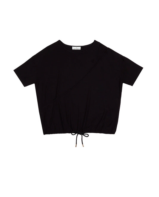 T-shirt with knotted hem