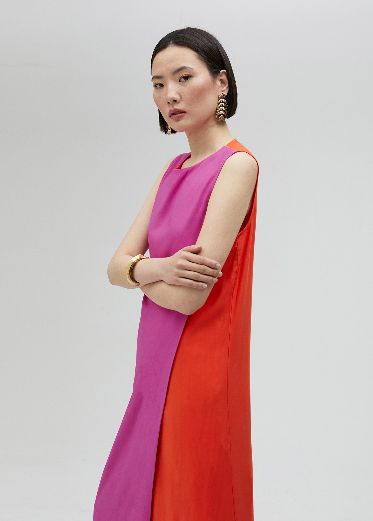 Long two-tone top