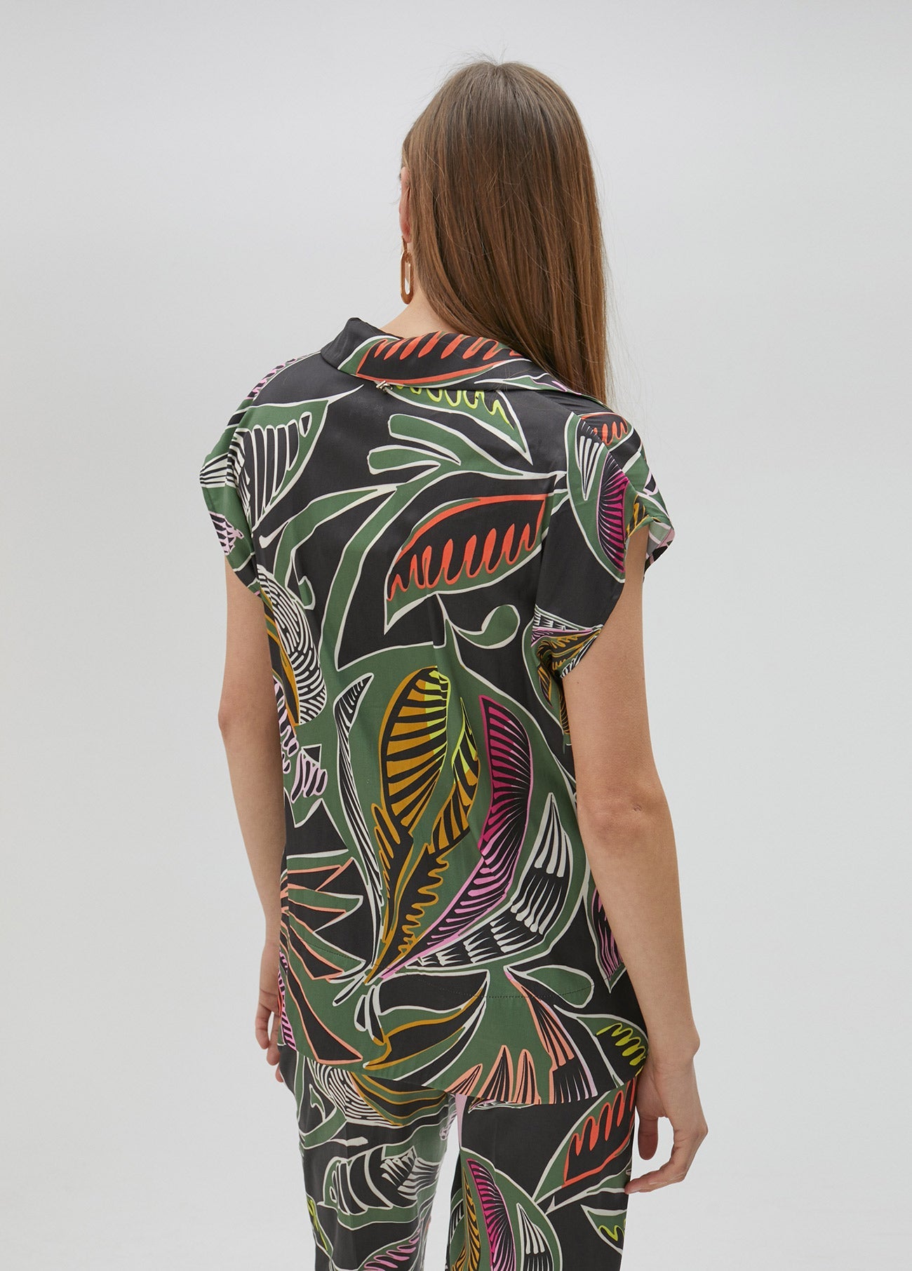 Tropical print blouse