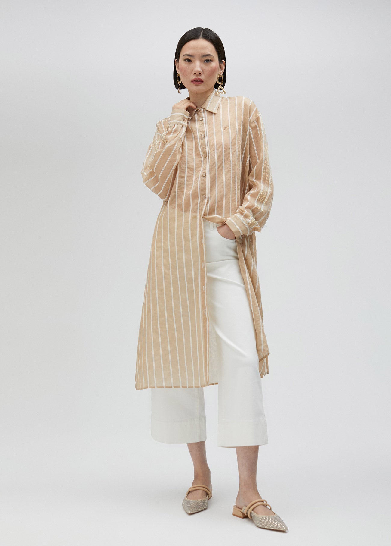 Long striped shirt