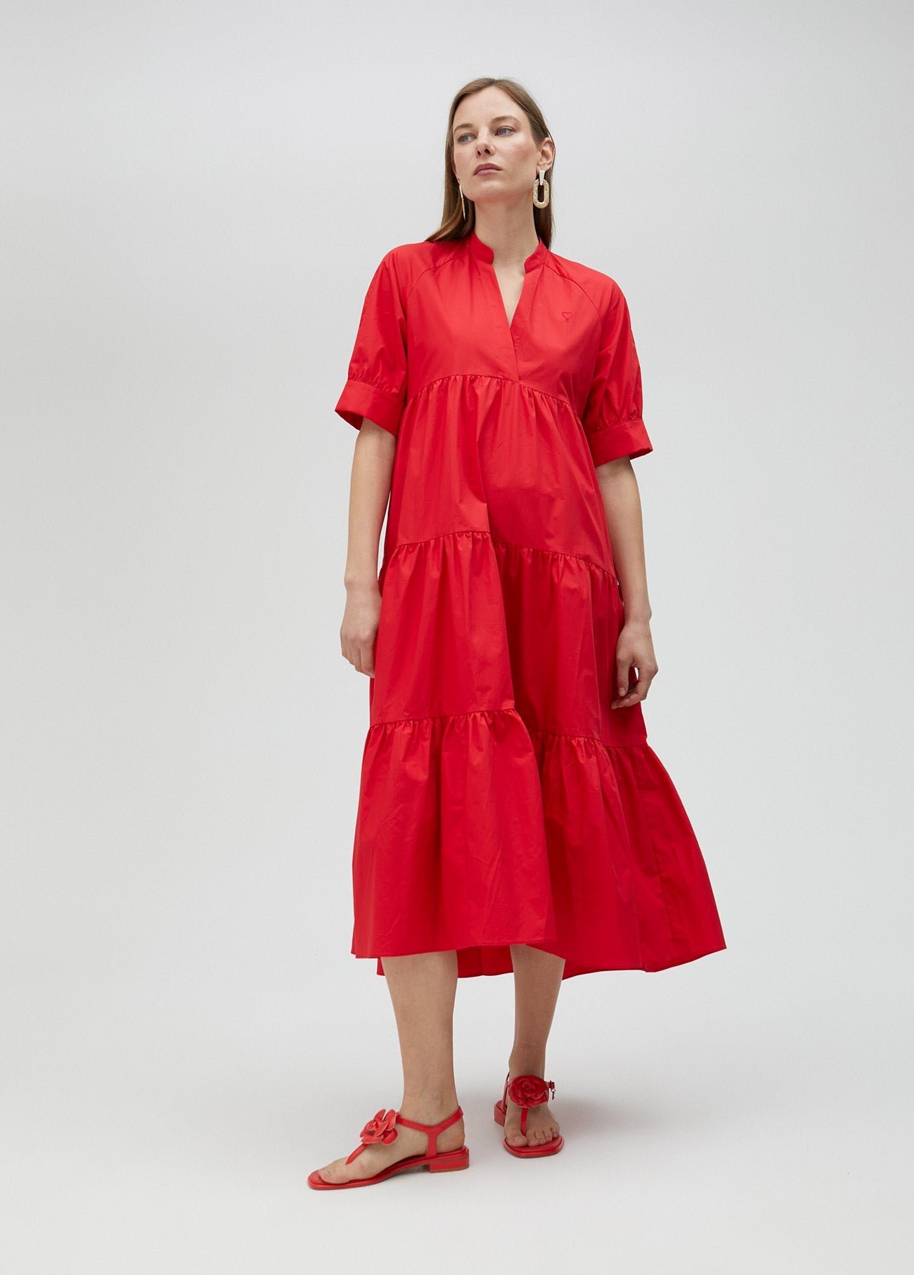 Long dress with ruffles