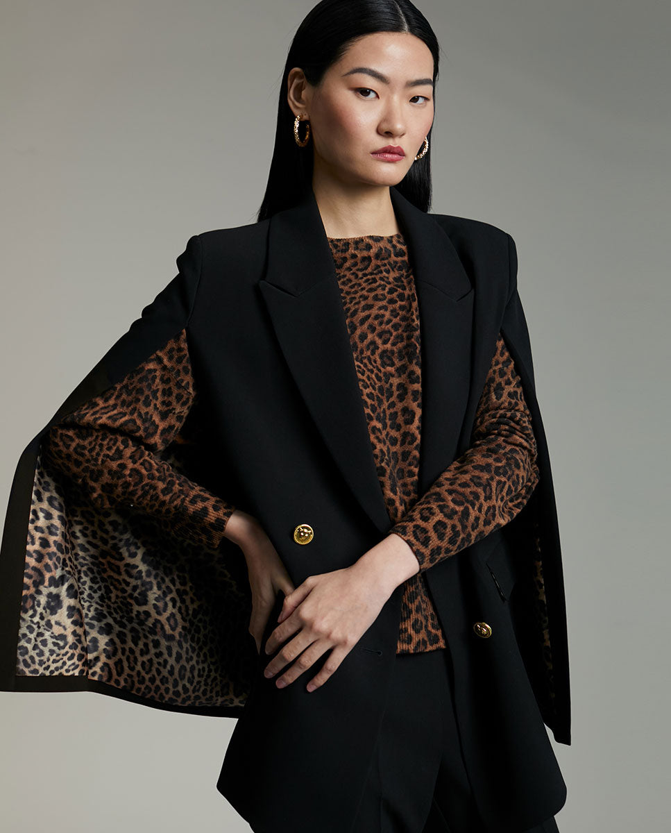 Cape-style blazer