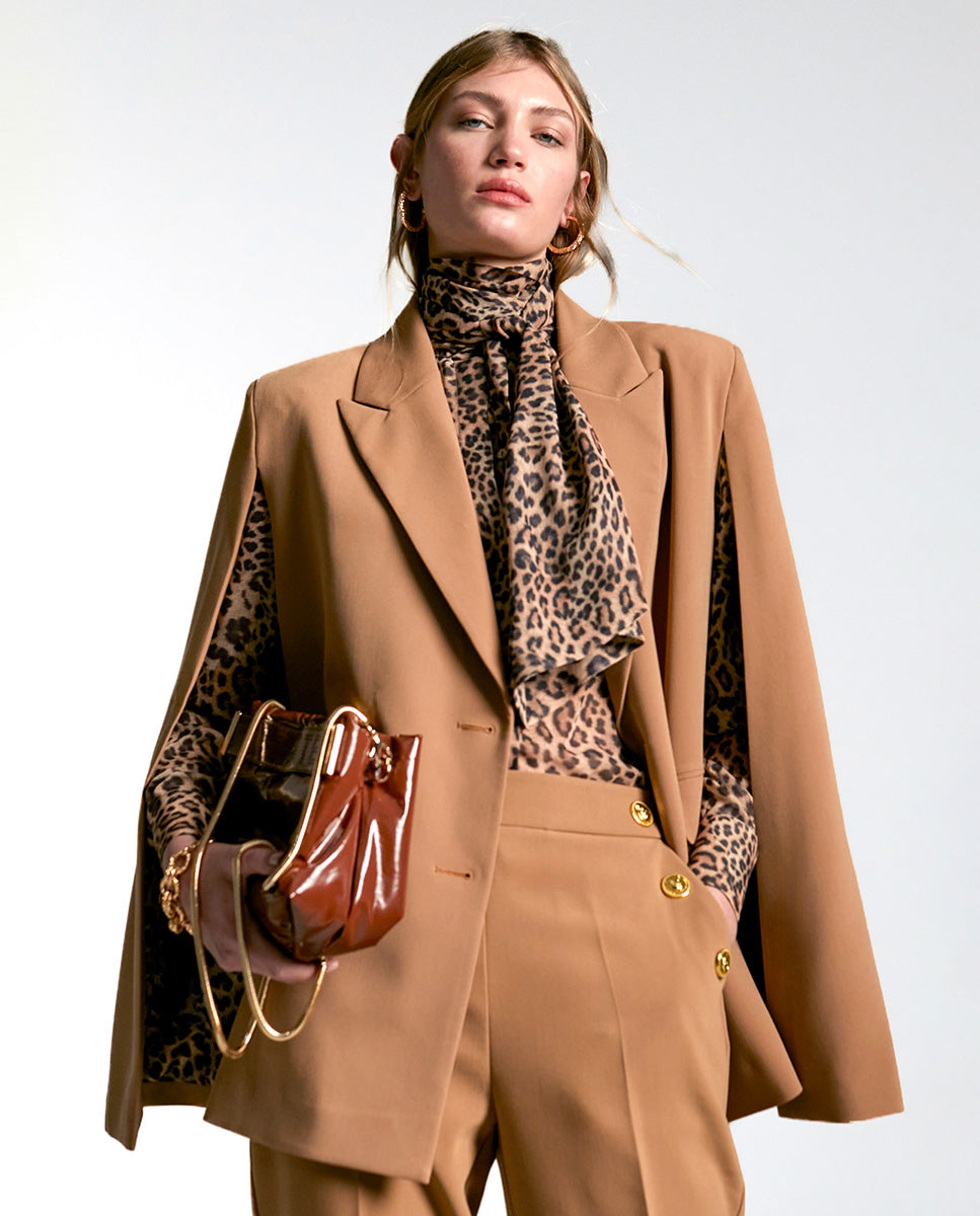 Cape-style blazer