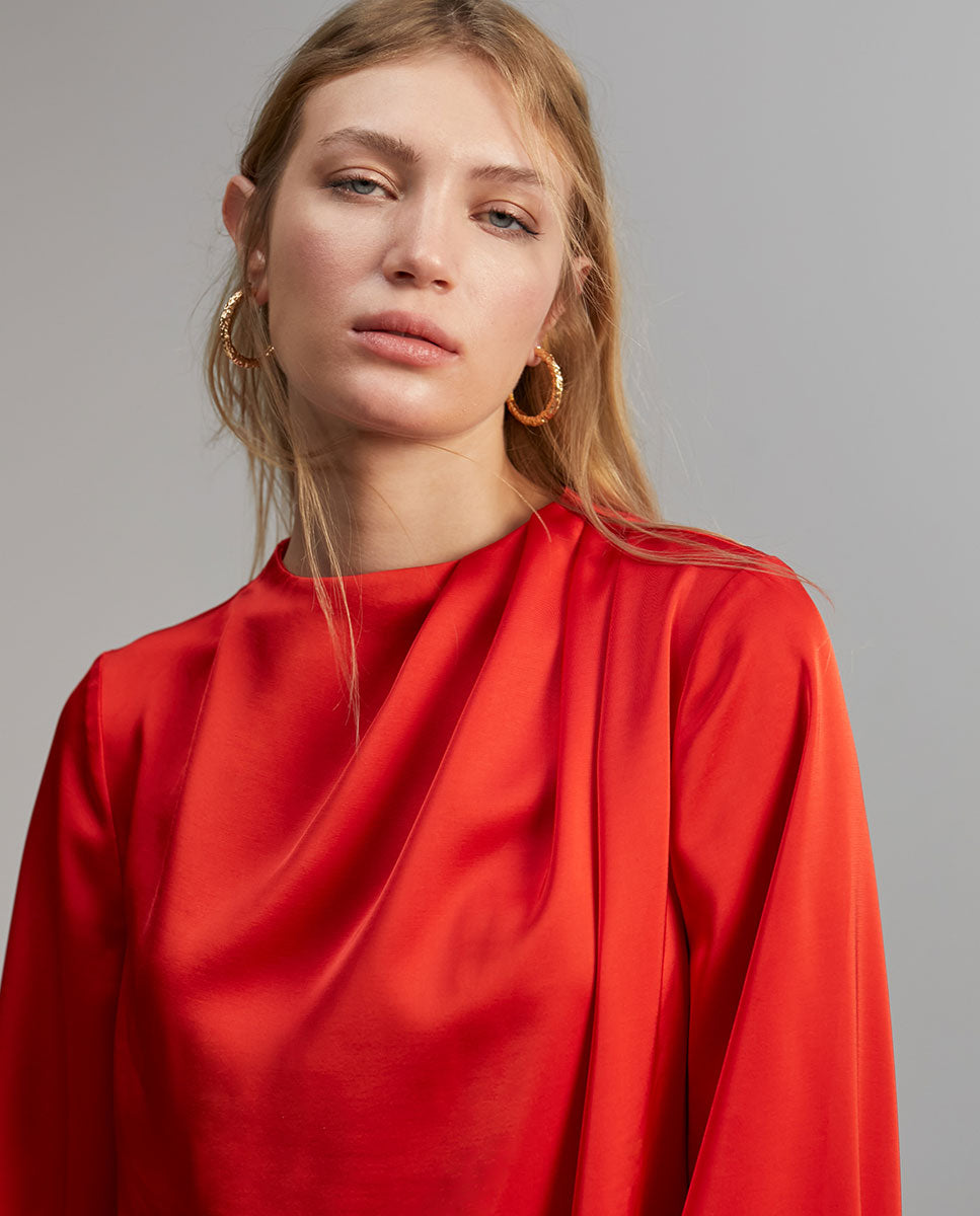 Short satin dress