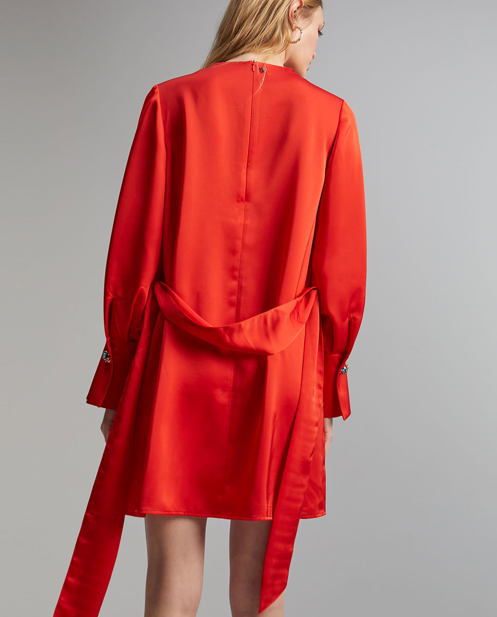 Short satin dress