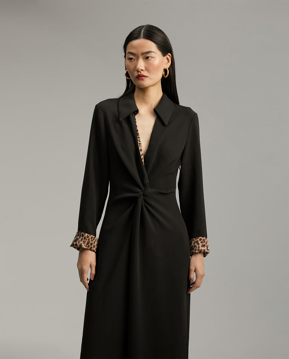 Knotted midi dress