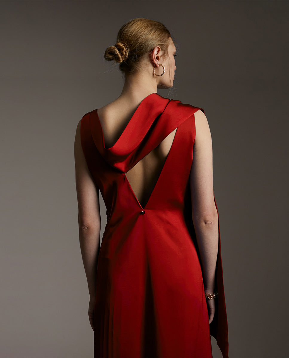 Satin midi dress
