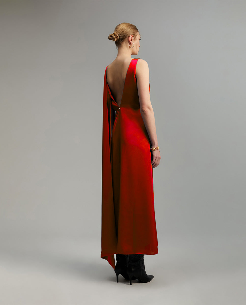 Satin midi dress