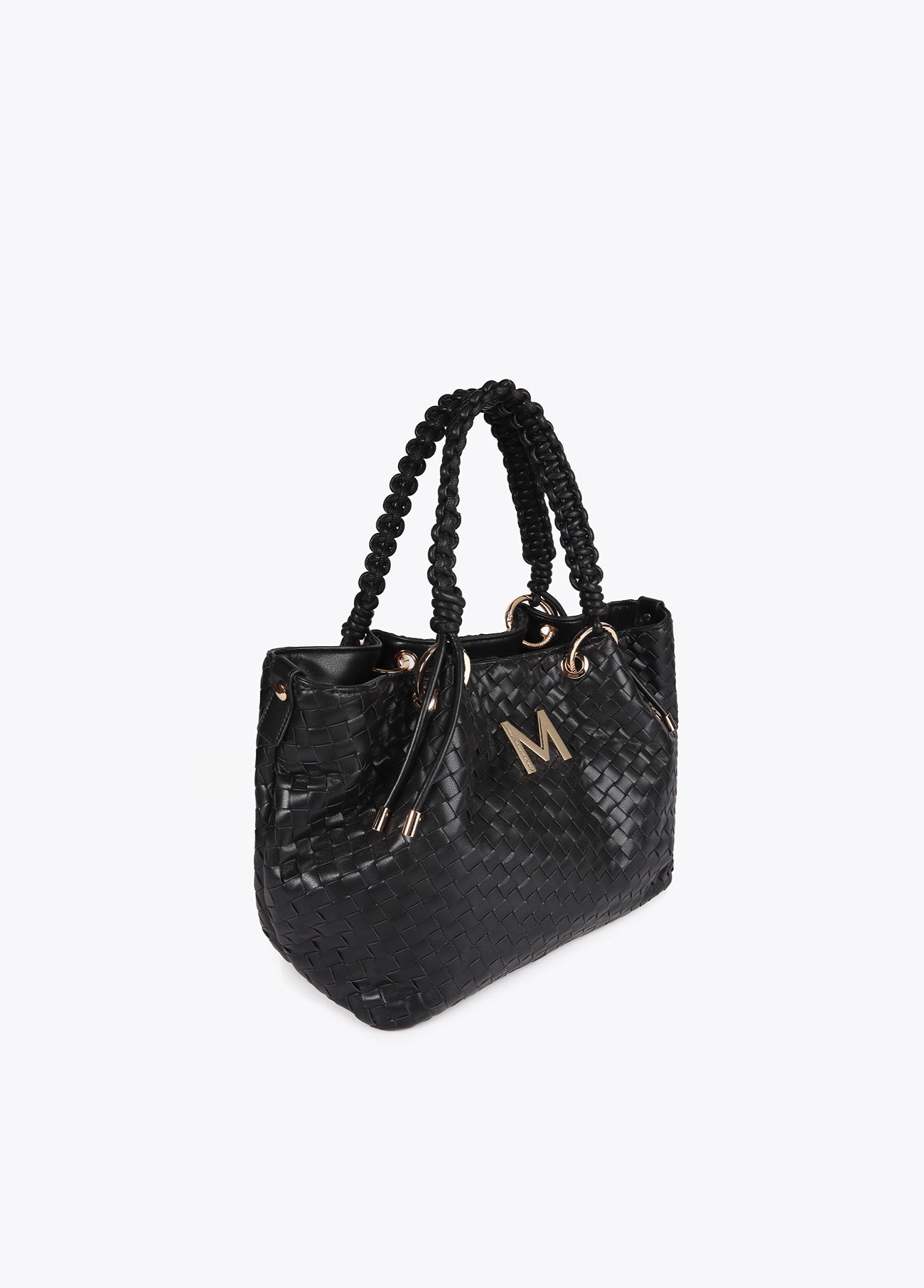Braided Faux Leather Shopper
