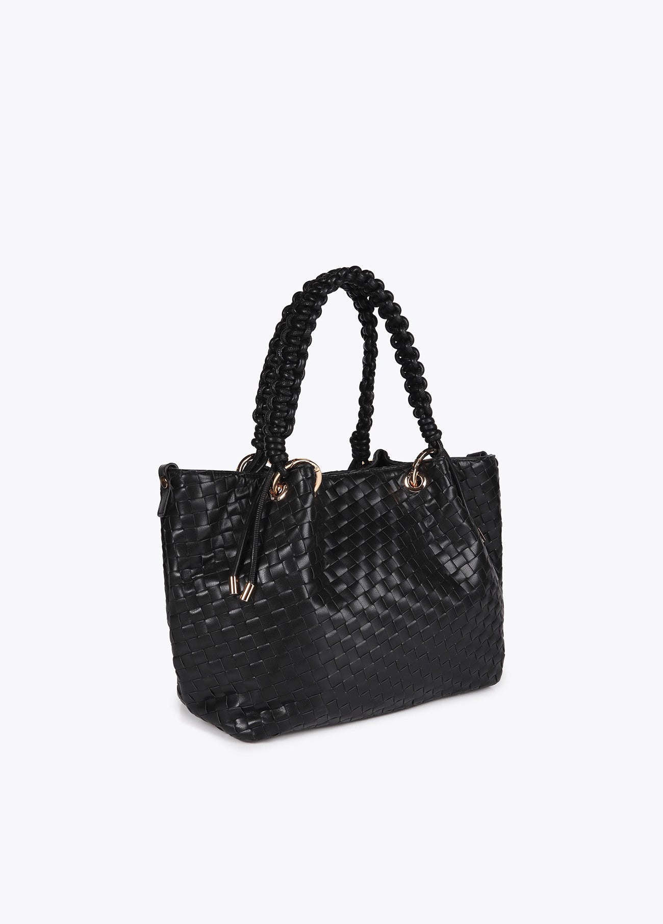 Braided Faux Leather Shopper