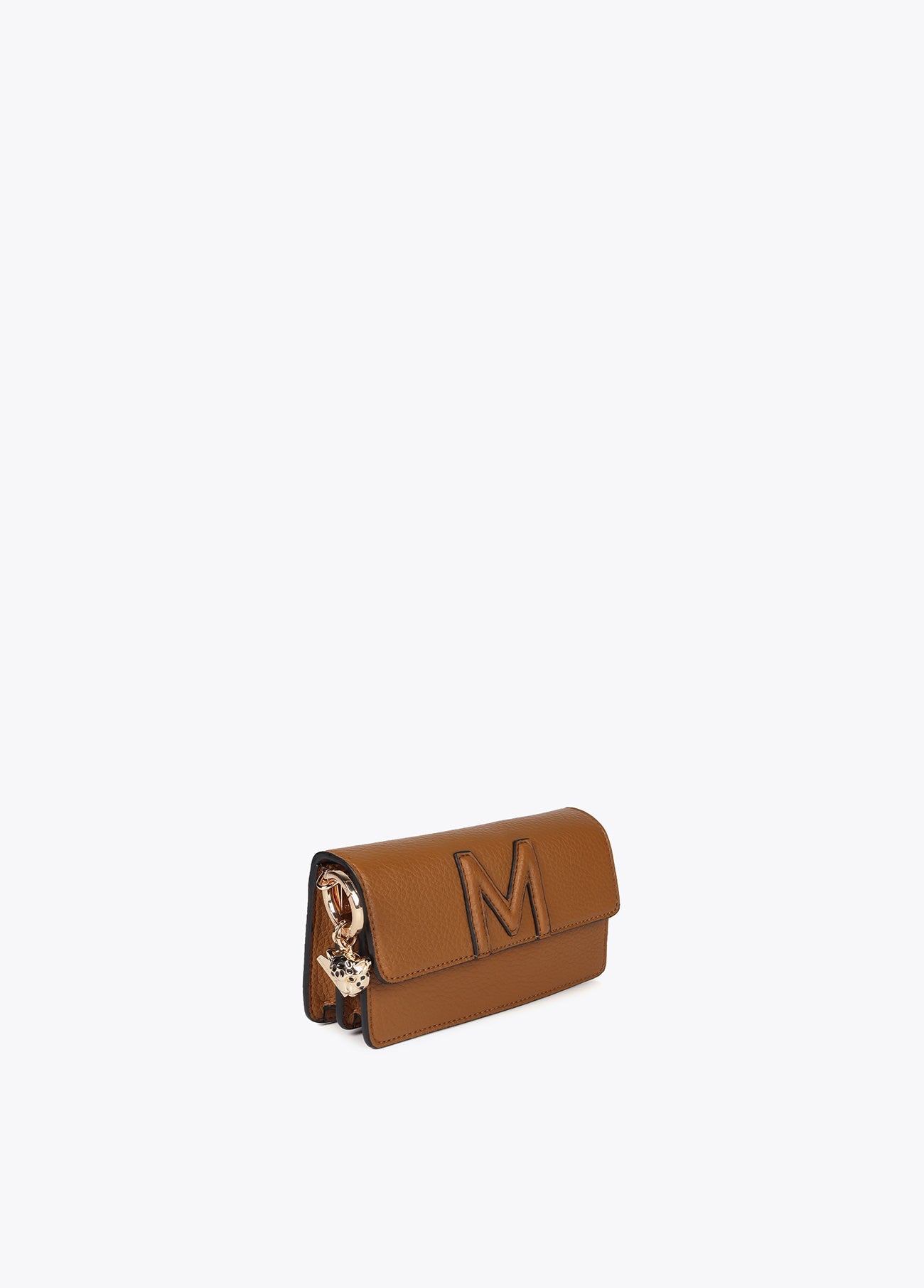 Embossed Faux Leather Baguette Crossbody