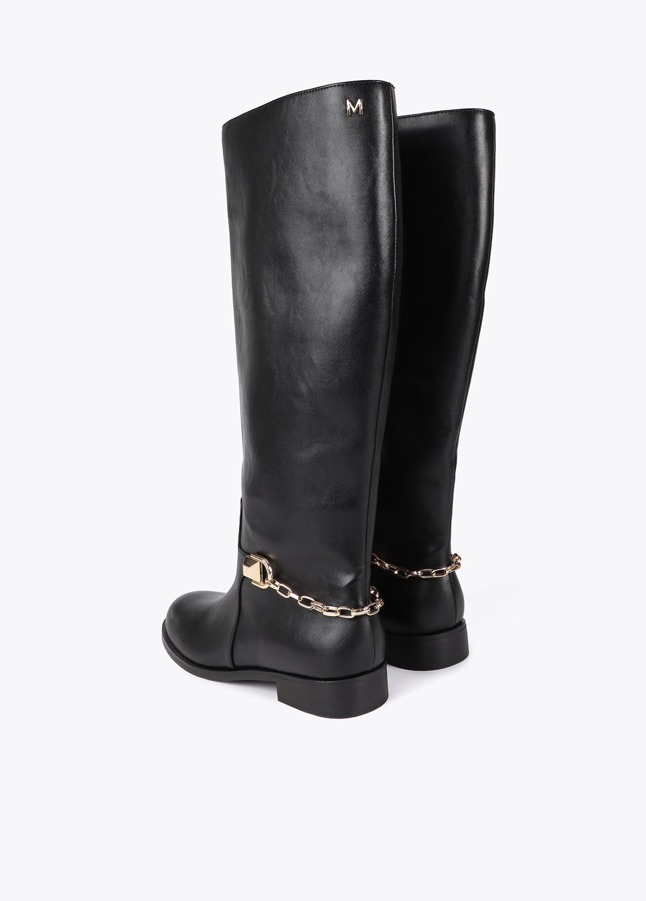 High Boot with Rear Chain Detail