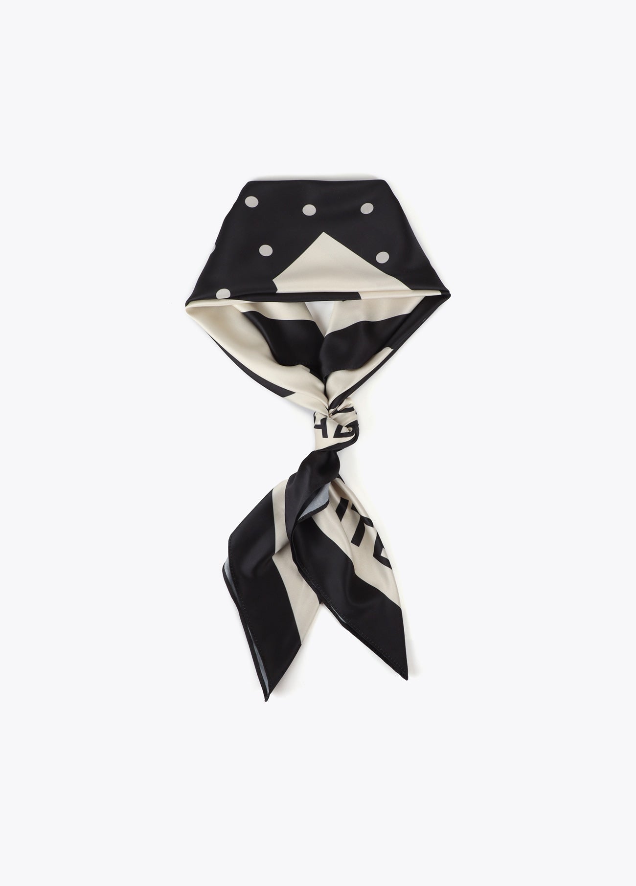Polka Dot M Initial Scarf