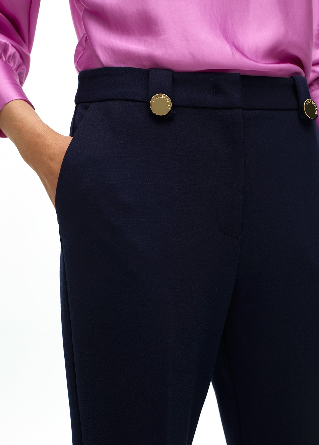 Knit Pants with Buttons