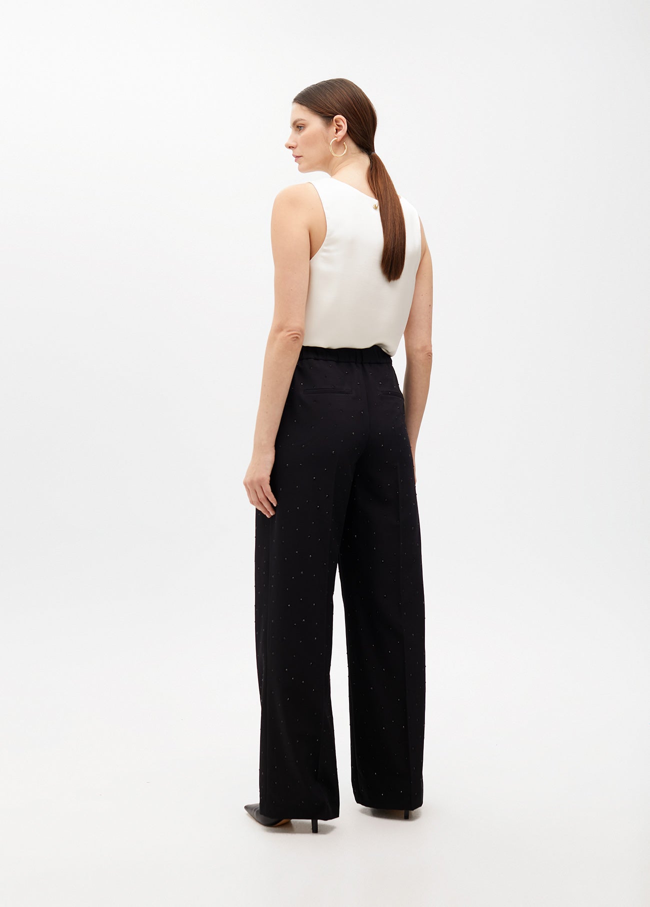Straight Pants with Strass