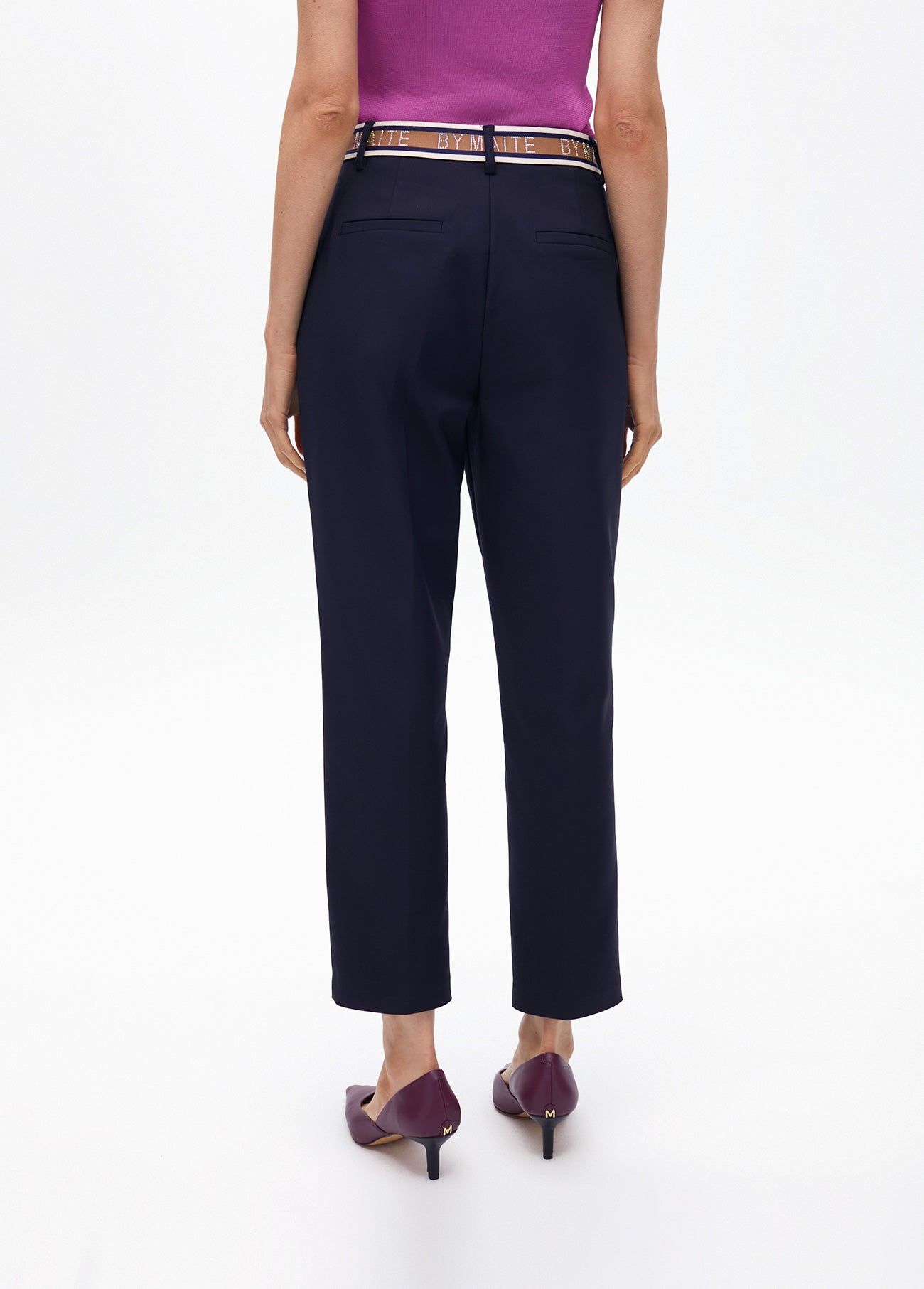 Chino Pants with Logo Elastic and Strass
