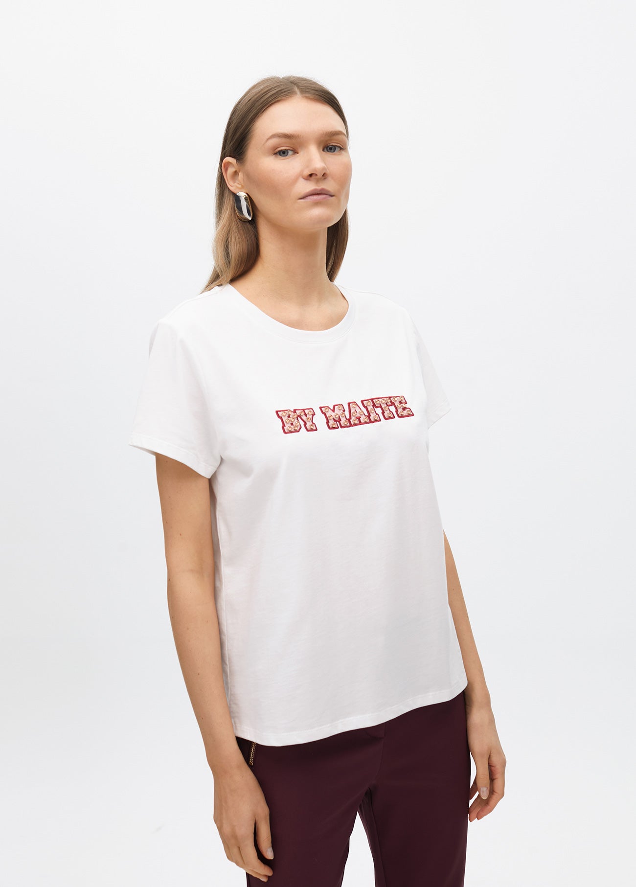 Short Sleeve Positional Print T-Shirt