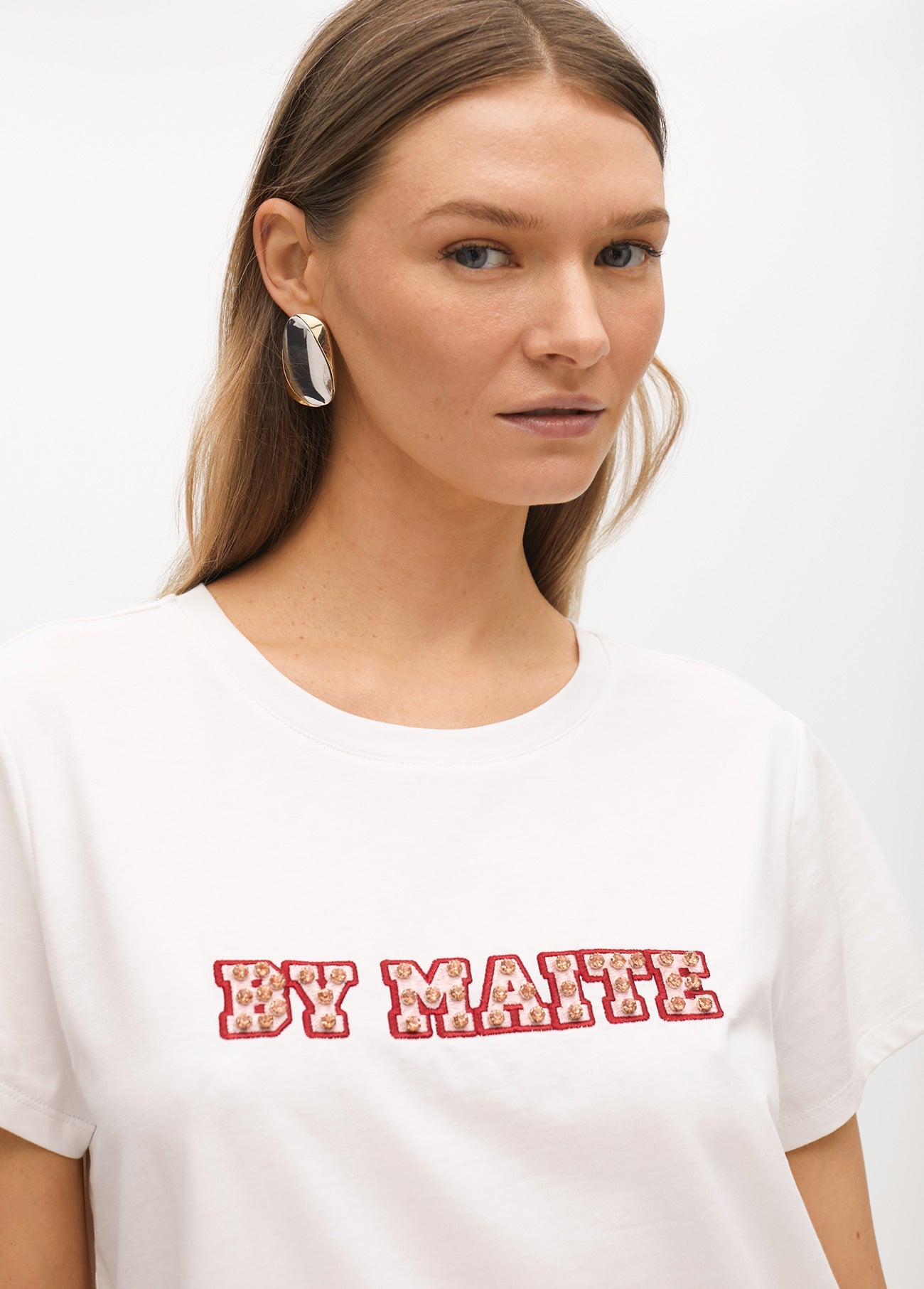 Short Sleeve Positional Print T-Shirt