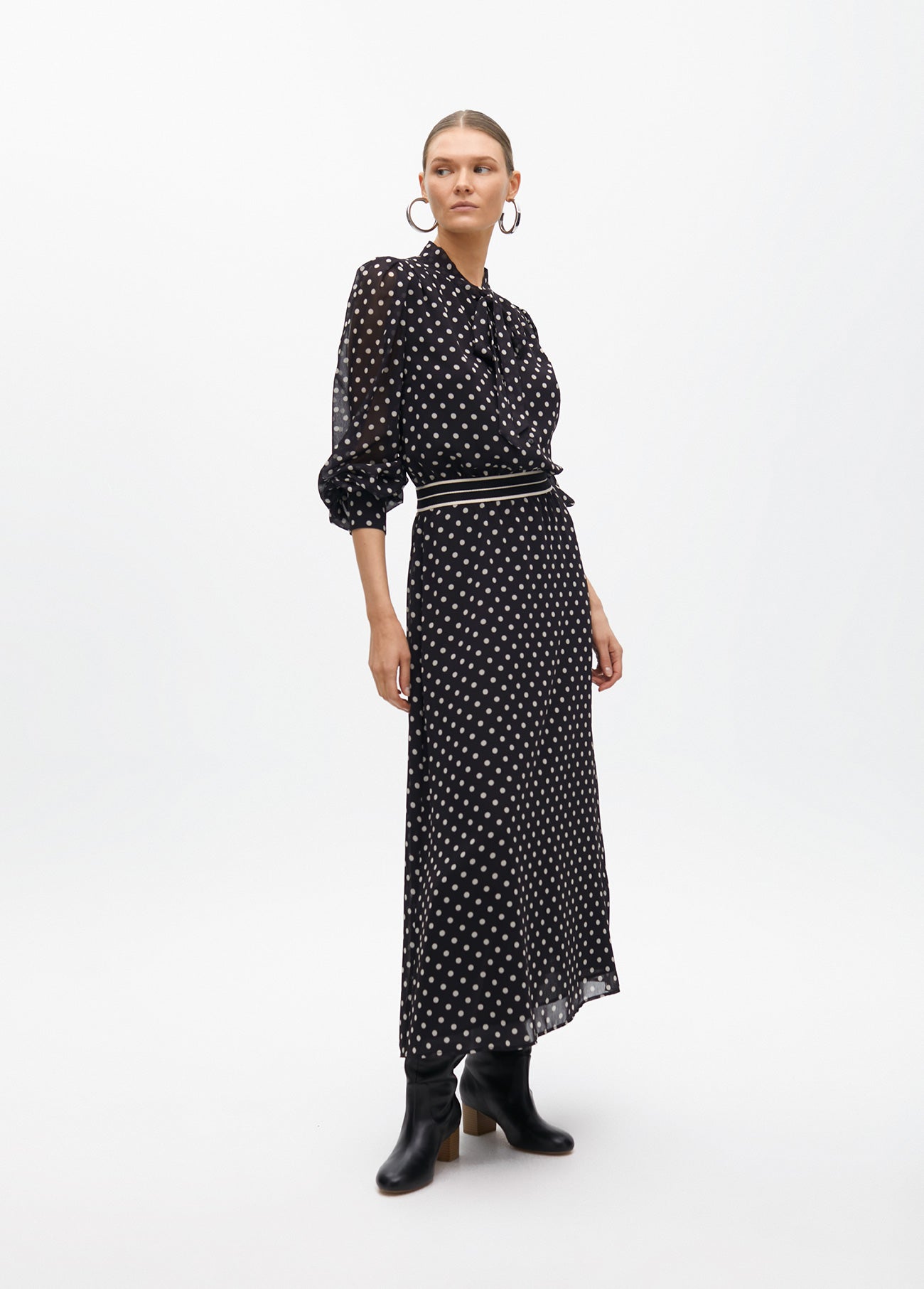 Long Polka Dot Dress