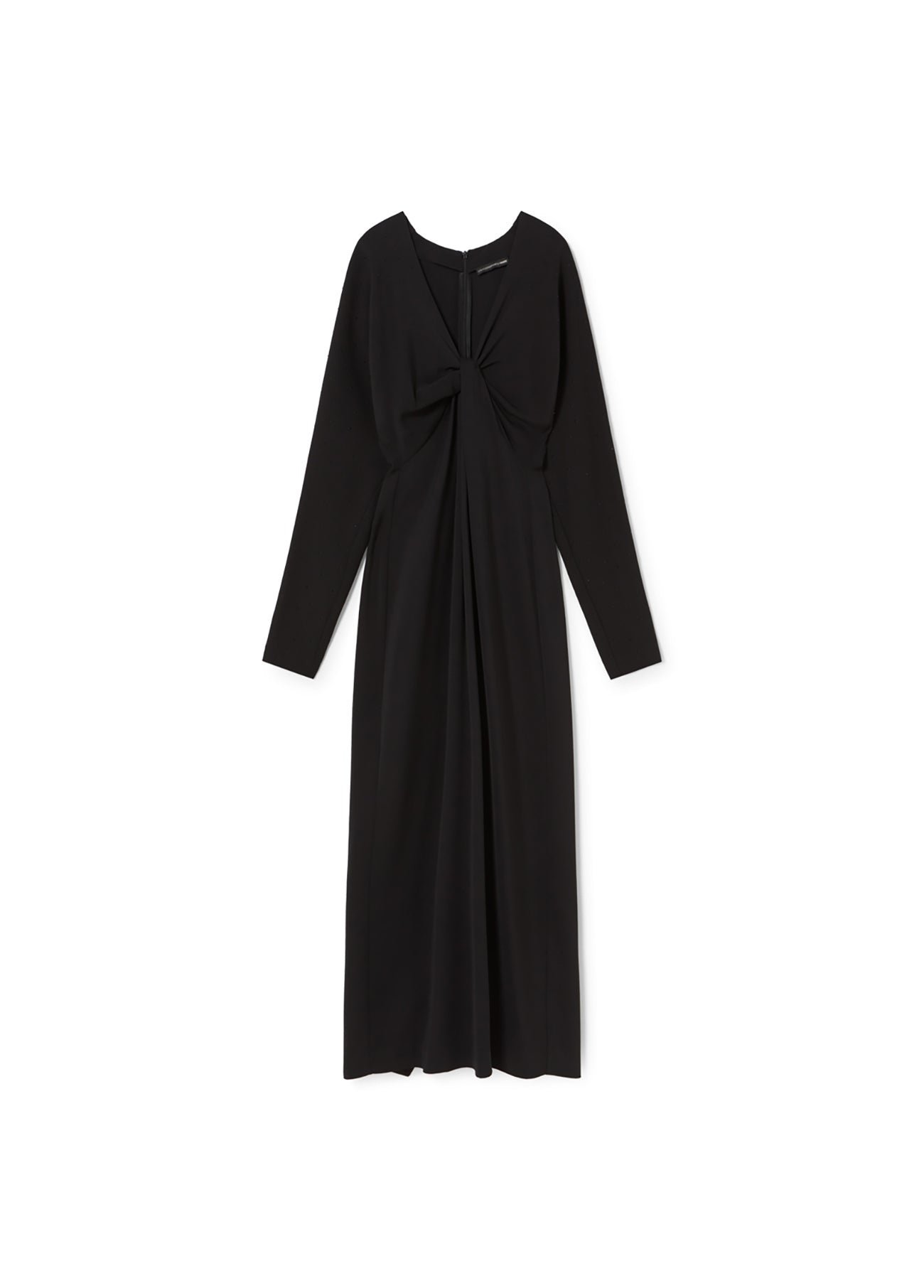 Knitted dress with rhinestone detail on shoulders