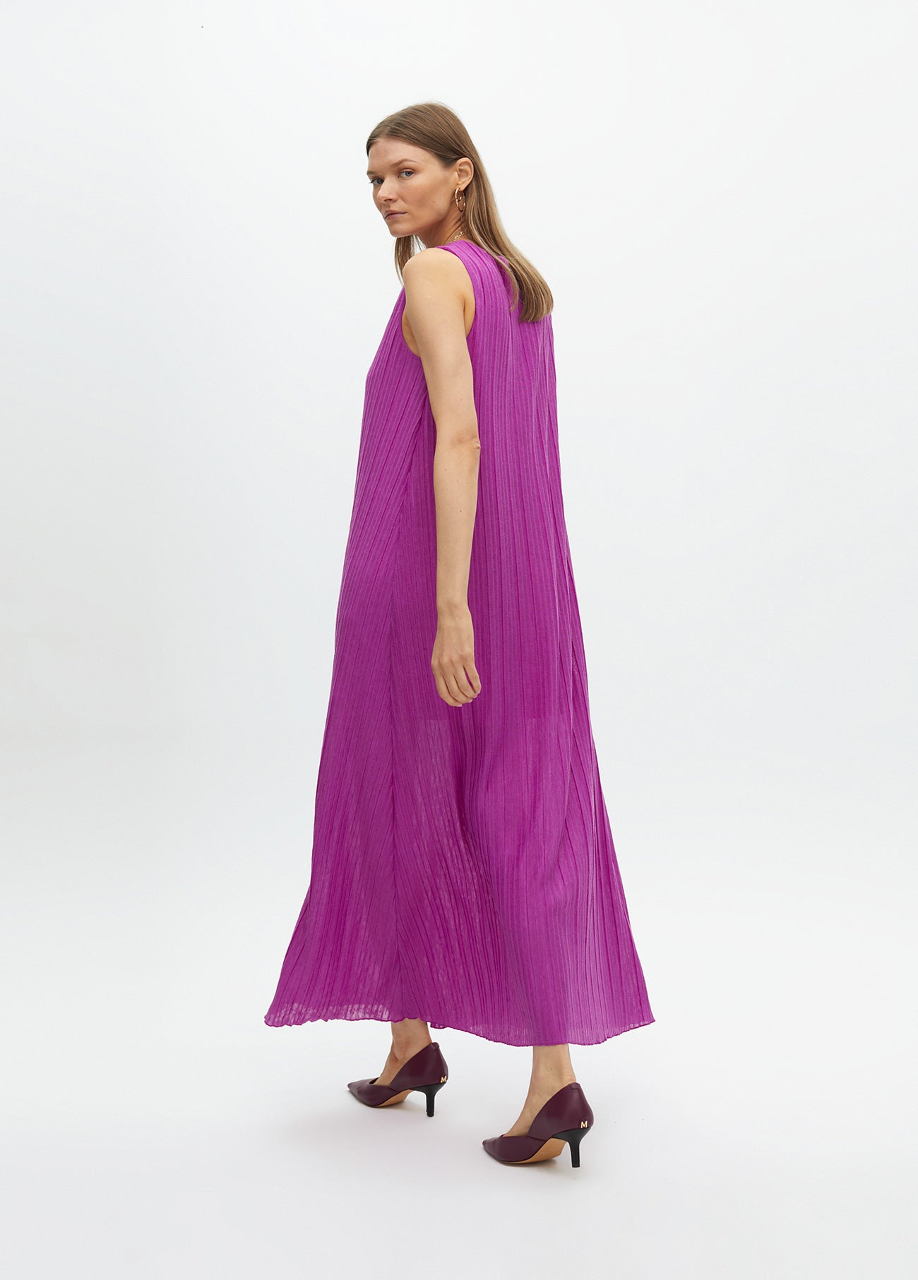 Pleated Strap Dress