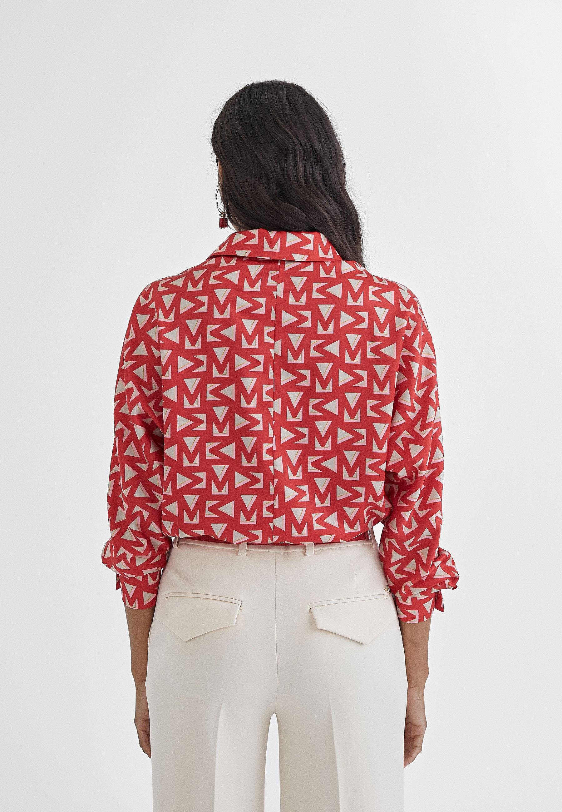 MS2415021-Red-Logo printed shirt