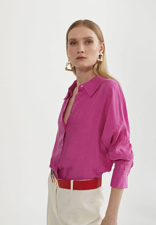 MS2415026-Fuchsia-Monochrome blouse