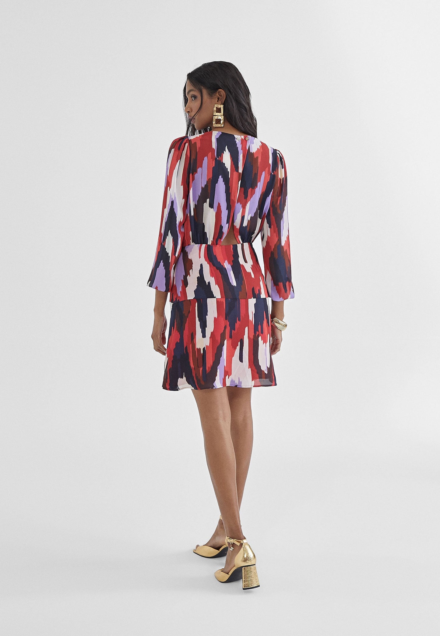 MS2416032-Lilac-Red-Short printed dress