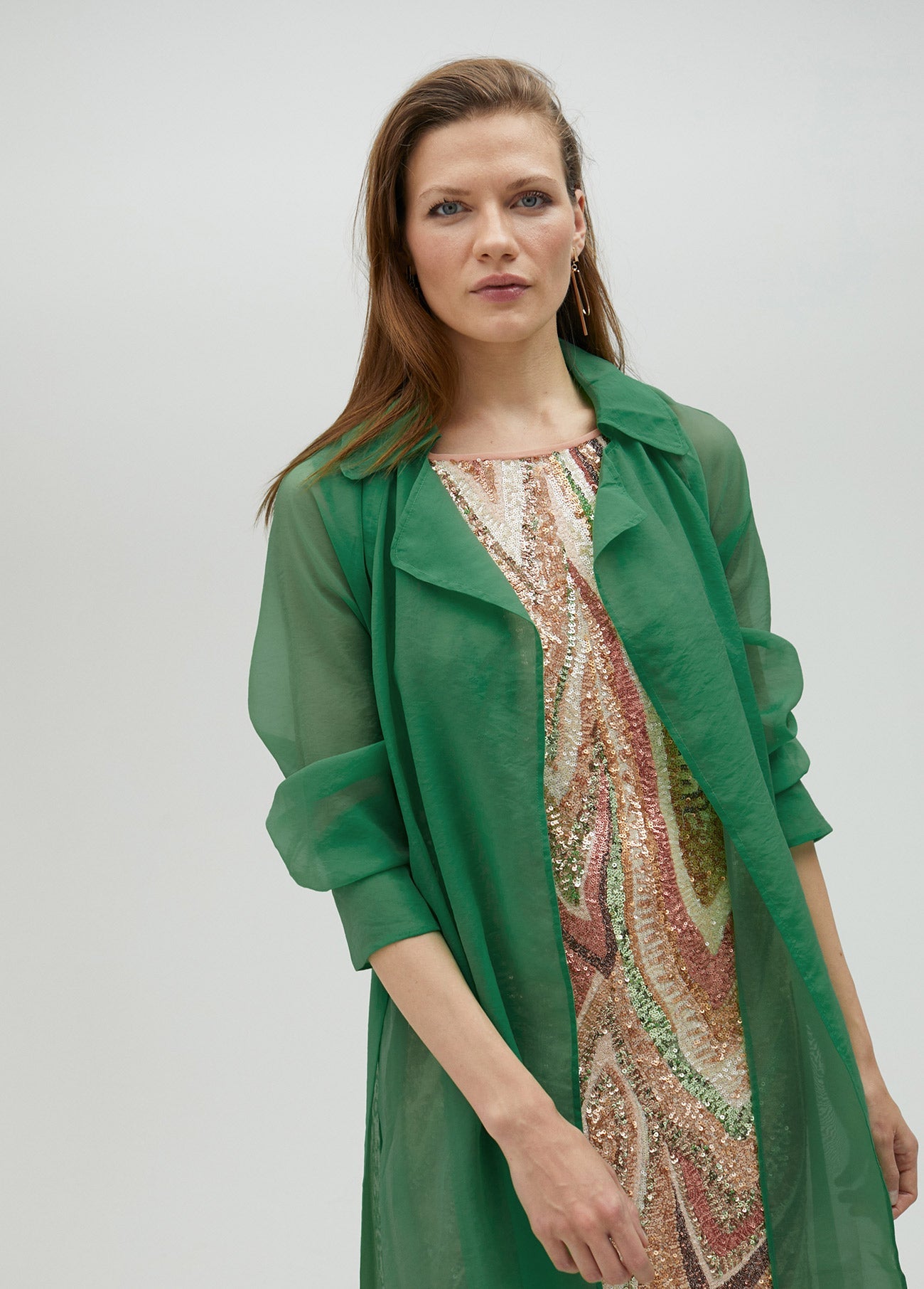 Organza trench coat